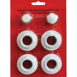 Kit universale x radiatore alluminio flangia 42 1"x1/2"