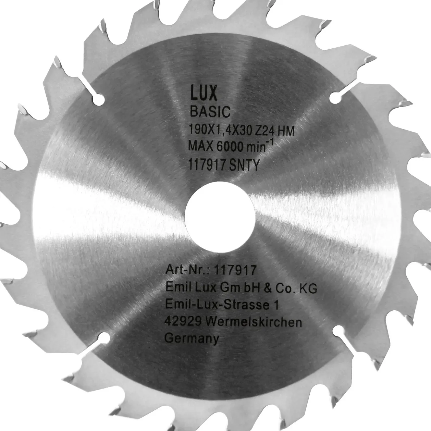 Lama per sega circolare LUX-TOOLS in metallo duro Ø 190 mm