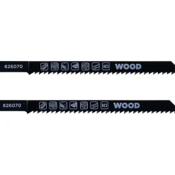Lama per seghetto alternativo, legno, fine 0,9-1,1 mm 2 pz