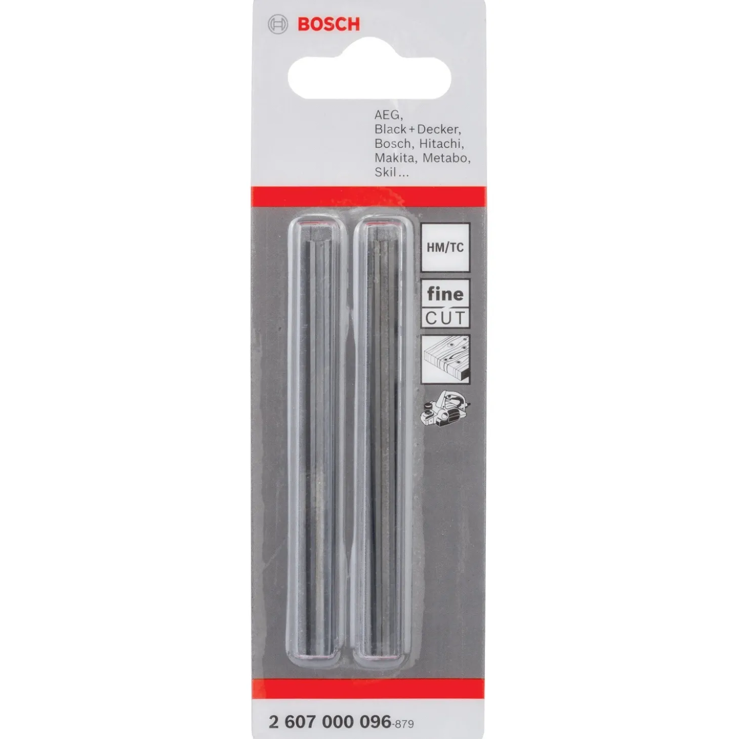 Lama reversibile Bosch in metallo duro per pialletti da 82 mm 2 pz