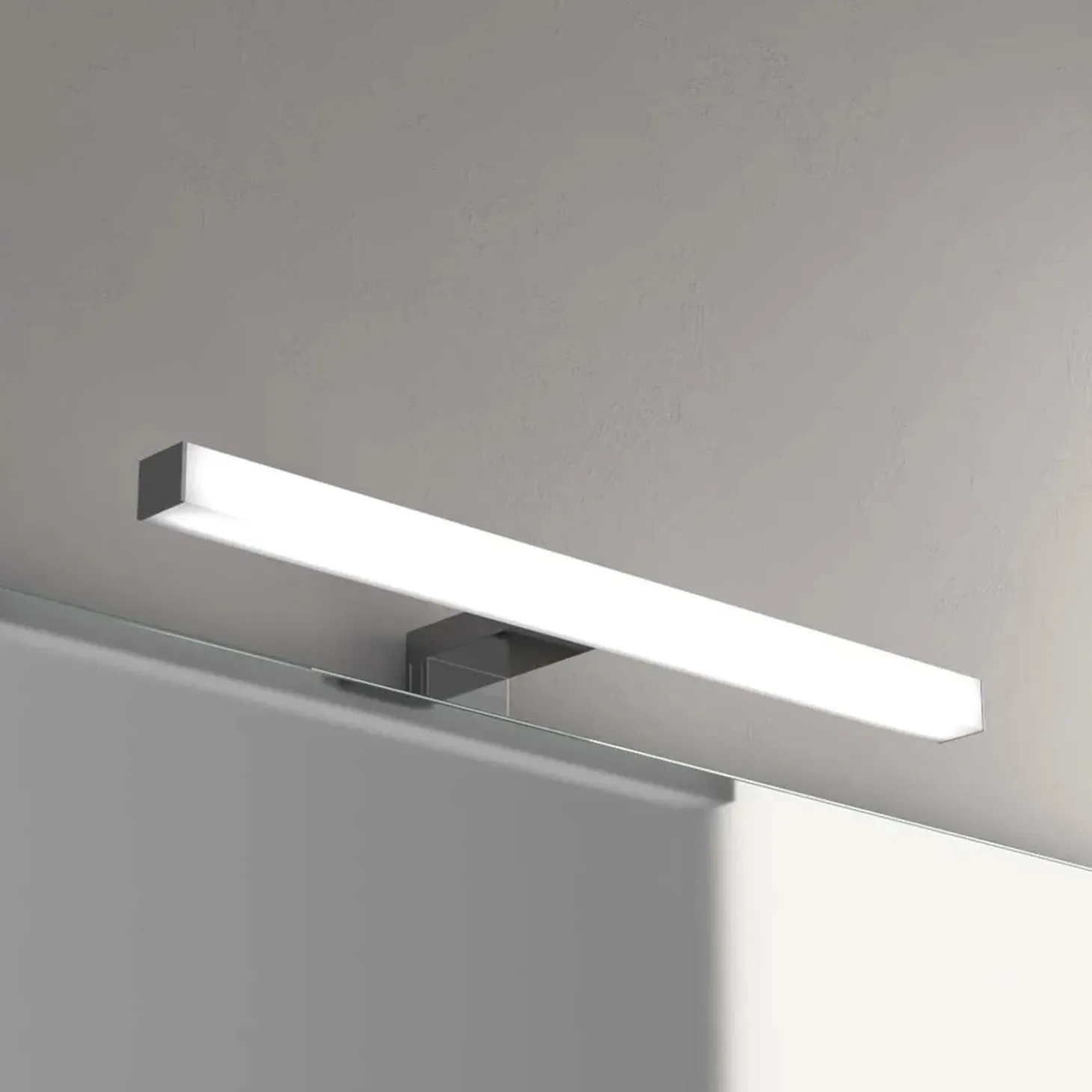 Lampada LED 40 cm 6 W cromo