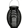 Lampada da esterno solare LED a lanterna plastica rattan grigio 3000K IP44