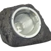 Lampada decorativa solare LED effetto pietra Nero
