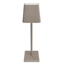 Lampada LED touch da tavolo in ABS 9,5x9,5x36 cm tortora