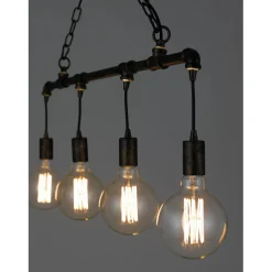 Lampadario a sospensione Amarcord E27 color ruggine 86x9x109 cm