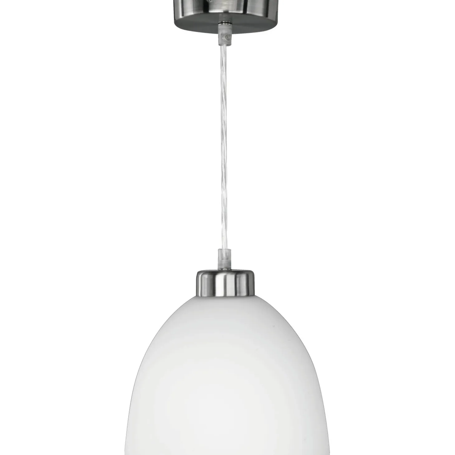 Lampadario a sospensione Dallas E27 cupola vetro opale bianco Ø 20x157 cm