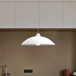 Lampadario a sospensione Flash E27 in metallo bianco Ø 30 cm