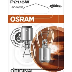 Lampadina auto Osram attacco in metallo P21/5W 12 V