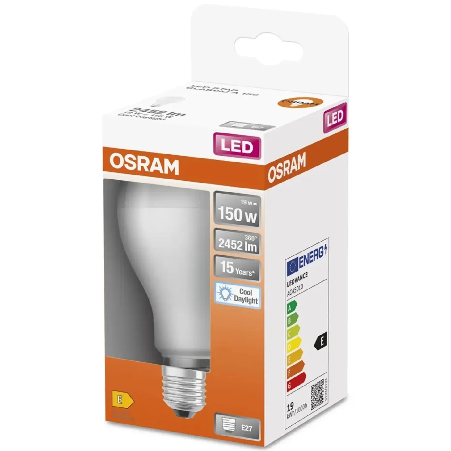 Lampadina LED E27 a goccia Osram 2452 lm bianco freddo