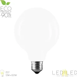 Lampadina LED filamento sfera milky Ledbyled E27 11W 1440 lumens
