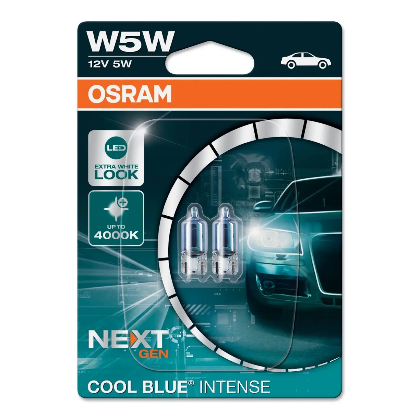Lampadina per luce targa, posizione, di cortesia colore blu Osram