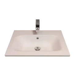 Lavabo bianco in mineralmarmo 60 cm