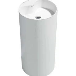 Lavabo tondo freestanding Vistabella bianco Ø 45 cm x 90 cm
