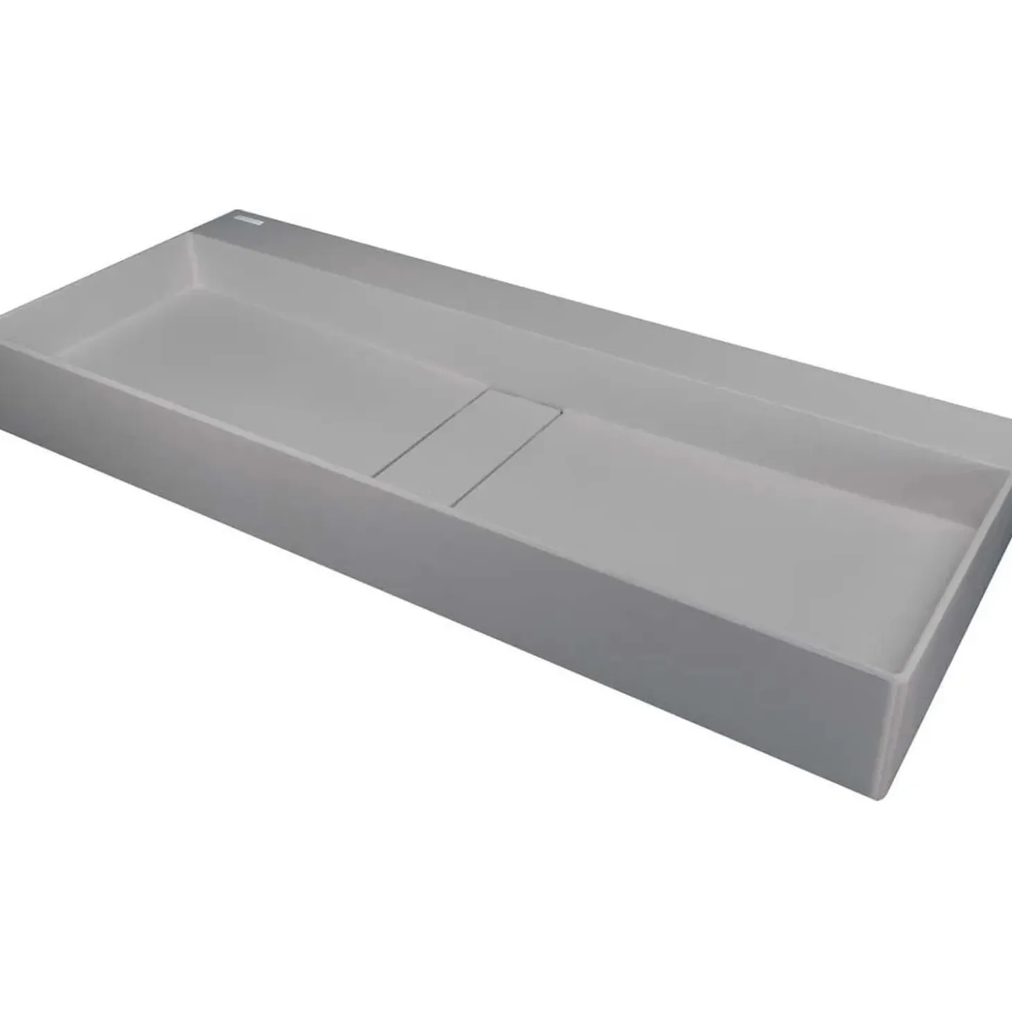 Lavabo appoggio rett Placetas Idrostile copripiletta 400x120 mm Grig met