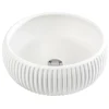 Lavabo tondo da appoggio Plissè Ø 40 cm bianco sporco