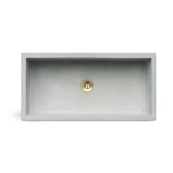 Lavandino da esterno Stoccarda in cemento grigio 70x35x16 cm