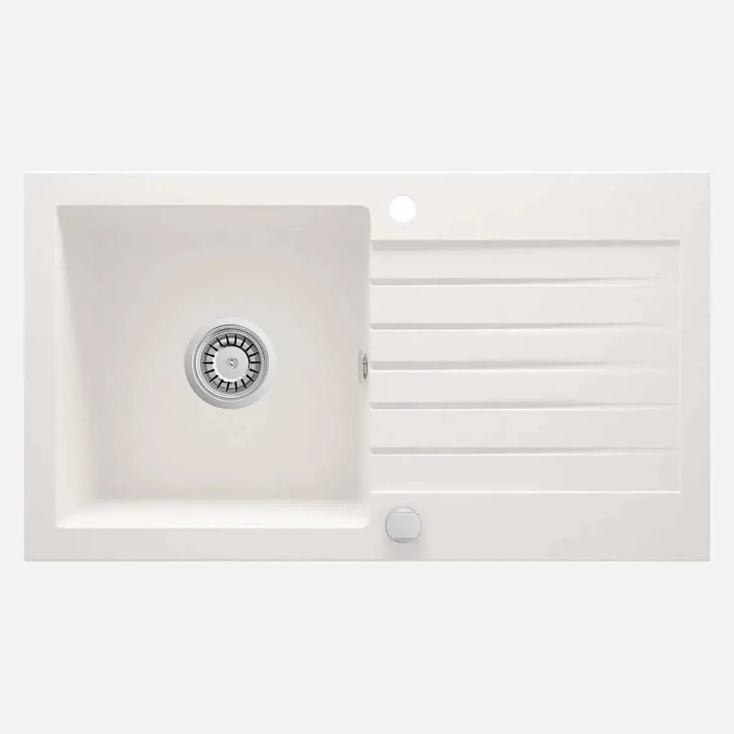 Lavello 1 vasca con gocciolatoio Idrostile Martí 440x160 mm alabastro