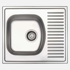 Lavello 1 vasca con gocciolatoio Idrostile Jatibonico 510x150 mm acciaio inox