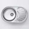 Lavello 1 vasca con gocciolatoio Idrostile Baracoa 480x165 mm acciaio inox