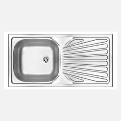 Lavello 1 vasca con gocciolatoio Idrostile Jatibonico 435x160 mm satinato
