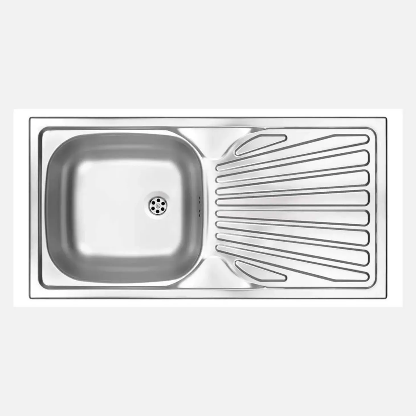Lavello 1 vasca con gocciolatoio Idrostile Jatibonico 435x160 mm satinato