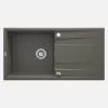 Lavello 1 vasca con gocciolatoio Idrostile Güines 520x203 mm Antracite Met