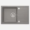 Lavello 1 vasca con gocciolatoio Idrostile Amancio 440x164 mm grigio met