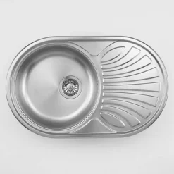 Lavello 1 vasca con gocciolatoio Idrostile Baracoa 480x165 mm satinato