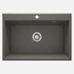 Lavello 1 vasca Idrostile Güines sifone 520x210 mm antracite metallizzato