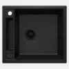Lavello 1 vasca magnetico rettangolare Idrostile Guayos 500x219 mm nero