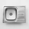 Lavello 1 vasca quadrata con gocciolatoio Idrostile Jobabo 435x160 mm satinato