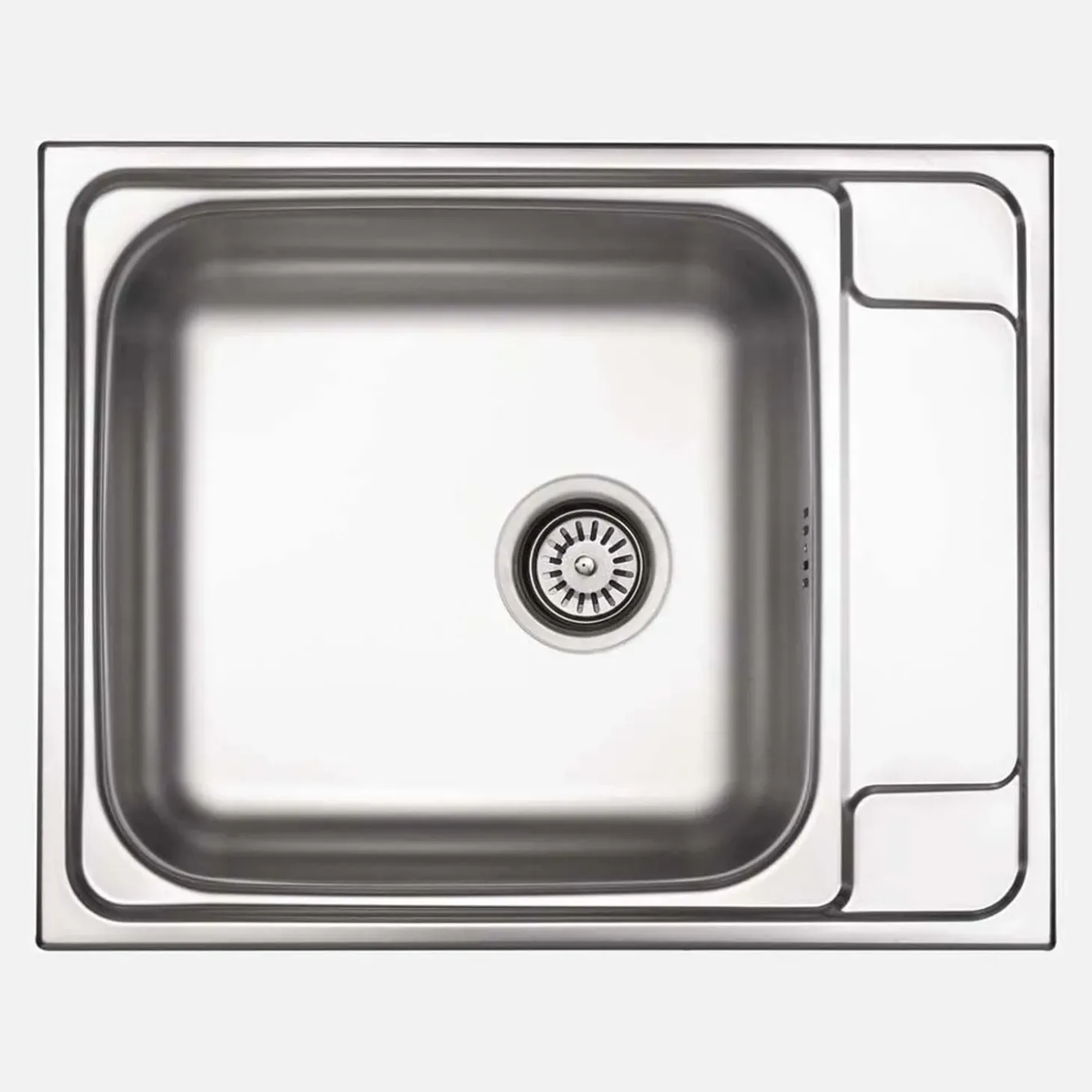 Lavello 1 vasca quadrata con gocciolatoio Idrostile Cidra 500x165 mm satinato