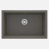 Lavello 1 vasca sottopensile Idrostile Colón sifone 500x204 mm antracite met