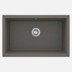 Lavello 1 vasca sottopensile Idrostile Colón sifone 500x204 mm antracite met