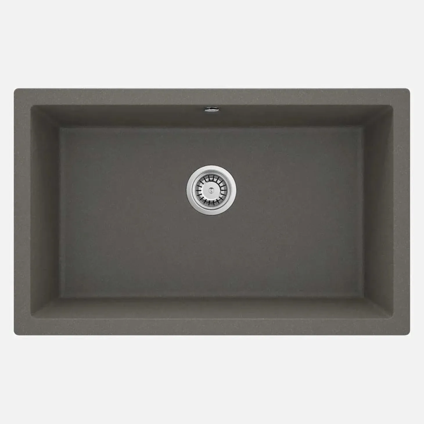 Lavello 1 vasca sottopensile Idrostile Colón sifone 500x204 mm antracite met