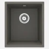 Lavello 1 vasca sottopensile Colón forma vert sifone 440x200 mm Antracite met