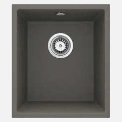 Lavello 1 vasca sottopensile Colón forma vert sifone 440x200 mm Antracite met