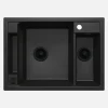 Lavello 1.5 vasche Idrostile Guayos 500x219 mm grafite metallizzata