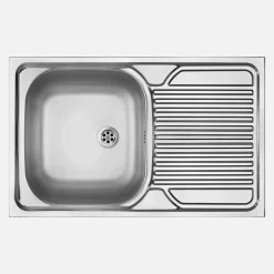 Lavello appoggio 1 vasca e gocciolatoio Idrostile Guantánamo 500x160 mm satinato