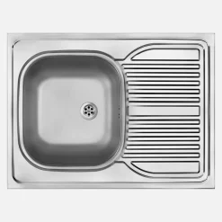 Lavello appoggio 1 vasca e gocciolatoio Idrostile Guantánamo 600x160 mm satinato