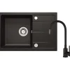 Lavello con rubinetto bocca elastica Idrostile Amancio 440x164 mm Nero