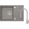 Lavello con rubinetto bocca elastica Idrostile Amancio 440x164 mm grafite met