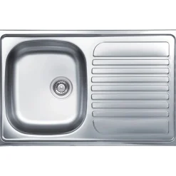 Lavello da incasso 1 vasca sx 79 cm inox