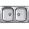 Lavello da incasso 2 vasche 86 cm inox