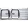 Lavello da incasso 2 vasche sx 116 cm inox