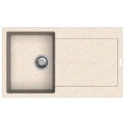 Lavello da incasso in quarzo 1 vasca 86x50 cm avena