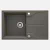 Lavello granito 1 vasca gocciolatoio Idrostile sifone 490x194 mm grigio