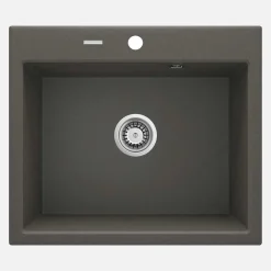Lavello granito 1 vasca Idrostile sifone 520x210 mm antracite