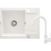 Lavello rubinetto 1 vasca gocciolatoio Idrostile Martí 440x164 mm Alabastro