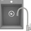 Lavello rubinetto 1 vasca Idrostile Bayamo 500x211 mm grigio metallizzato